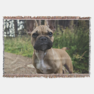 French Bulldog Throw Pillow Blanket