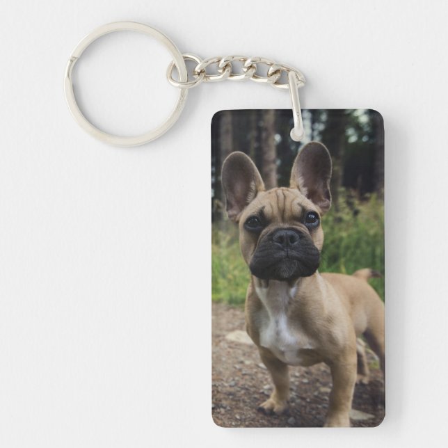 French Bulldog Throw Pillow Key Ring (Front)