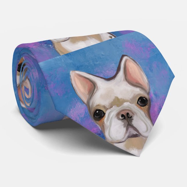 FRENCH BULLDOG  TIE (Rolled)