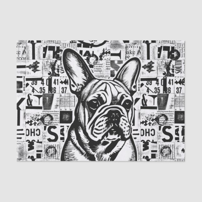 French Bulldog Tissue or Decoupage Paper (Front)