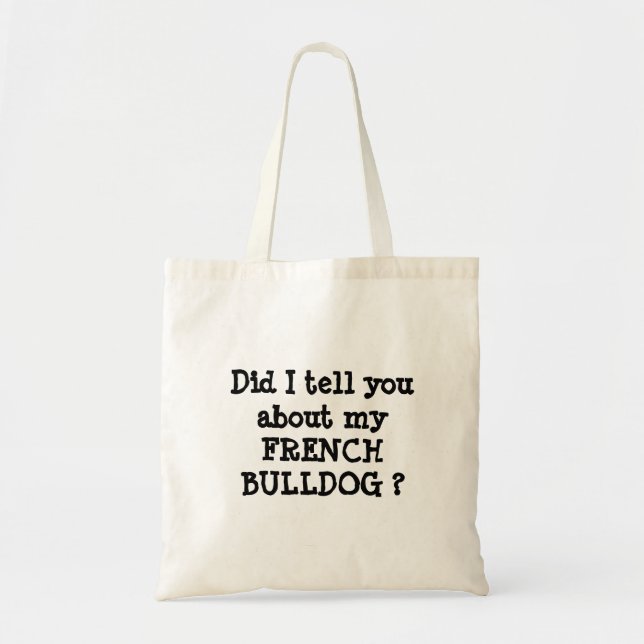 FRENCH BULLDOG TOTE BAG (Front)