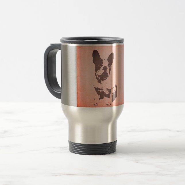 French bulldog travel Mug (Front Left)