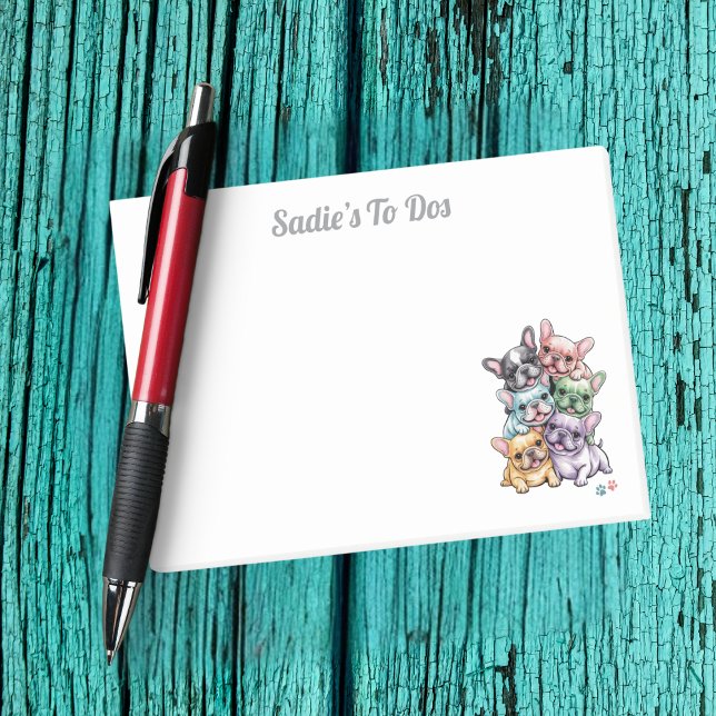 French Bulldog Travel Wanderlust Cute Pet Girly Post-it Notes (Creator Uploaded)