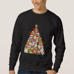French Bulldog Tree Christmas Sweater Xmas Pet Dog