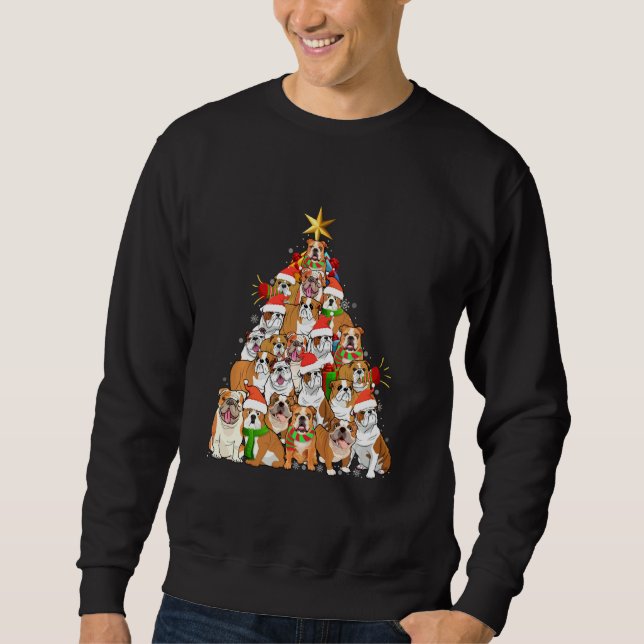French Bulldog Tree Christmas Sweater Xmas Pet Dog (Front)