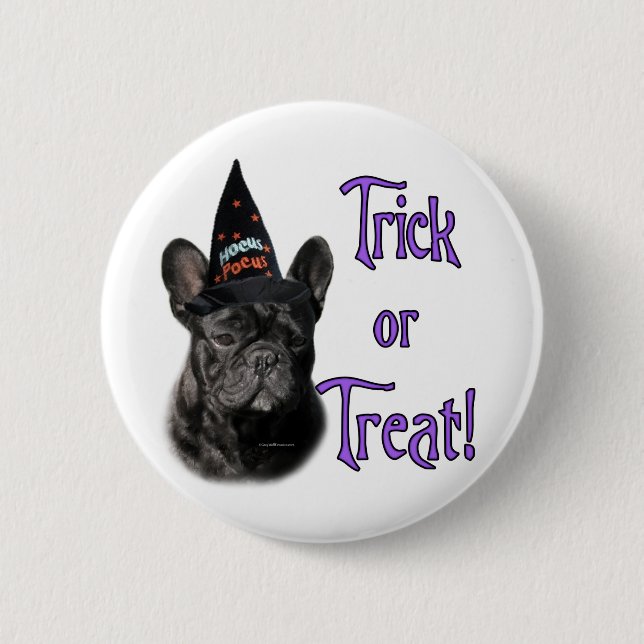 French Bulldog Trick 6 Cm Round Badge (Front)
