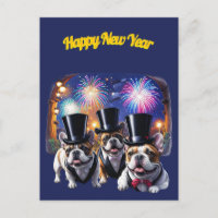 French Bulldog Tuxedo New Year