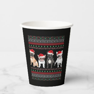 French Bulldog Ugly Christmas Sweater Essential T- Paper Cups