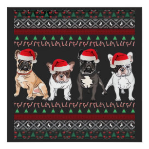 French Bulldog Ugly Christmas Sweater Essential T- Poster