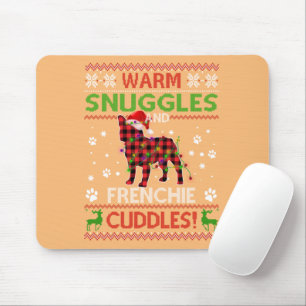 French Bulldog Ugly Christmas Sweater Xmas Pajama Mouse Pad