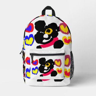 French bulldog use printed backpack