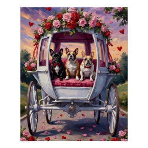 French Bulldog Valentine's Day  Poster