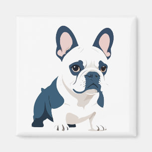 French Bulldog Vector Art Animal Modern Urban City Magnet