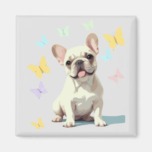 French Bulldog Vector Painting Adorable Fun Animal Magnet