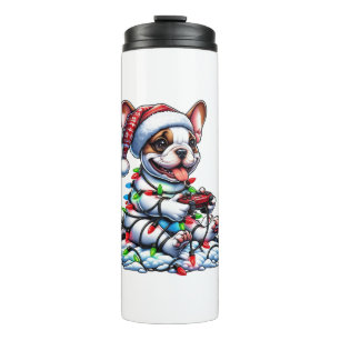 French Bulldog Video Game Controller Light Snow Sa Thermal Tumbler