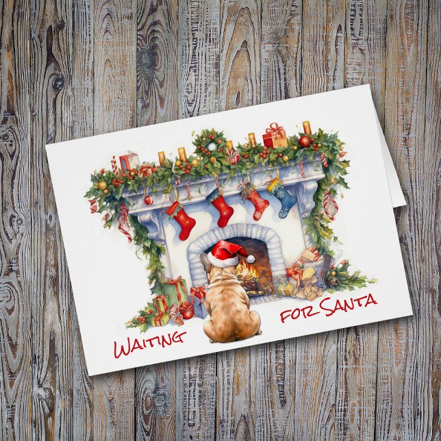 French Bulldog Wait for Santa Christmas Fireplace (Creator Uploaded)