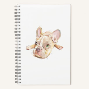 French Bulldog Watercolor Notebook, Cute Dog Lover Notebook