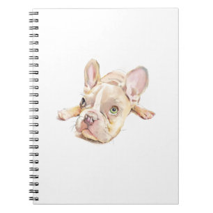 French Bulldog Watercolor Notebook, Cute Dog Lover Notebook