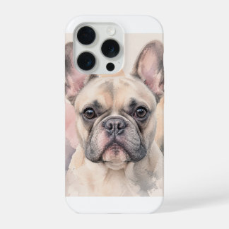 French Bulldog Watercolour Portrait iPhone 15 Pro Case