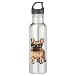 French Bulldog Wearing Glasses 710 Ml Water Bottle