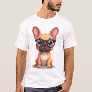 French Bulldog Wearing Glasses Copy T-Shirt