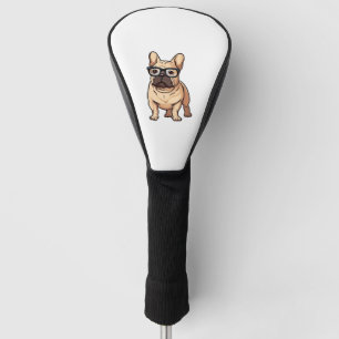 French Bulldog Wearing Glasses Golf Head Cover