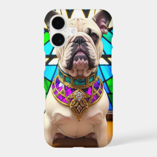 French Bulldog Wearing Ornate Jewel Collar