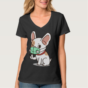 French Bulldog Wearing Respiratory Mask T-Shirt