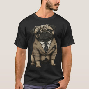 French Bulldog Wearing Suit Frenchie Frenchy Boule T-Shirt