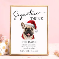 French Bulldog Wedding Signature Drink Sign
