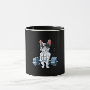 French Bulldog Weightlifting Funny Deadlift Gym Mug