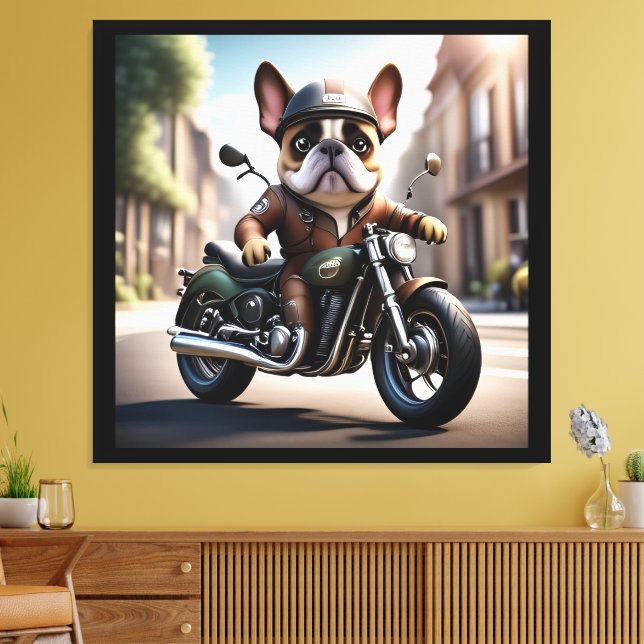 French Bulldog Western French Bulldog Canvas Print (Insitu(LivingRoom))