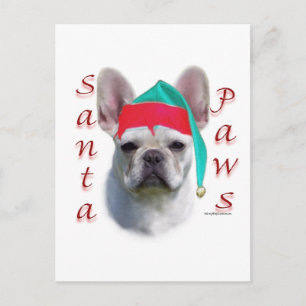 French Bulldog (wht) Santa Paws Holiday Postcard