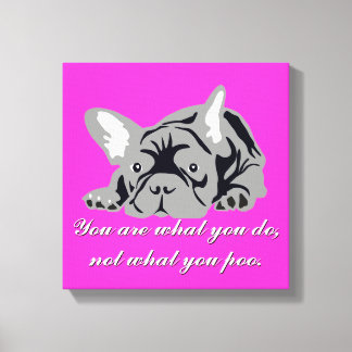 French Bulldog Wise Words Canvas Print