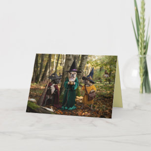 French Bulldog Witch Halloween Card