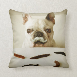 French Bulldog With A Moustache Cushion