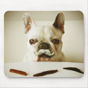French Bulldog With A Moustache Mouse Pad