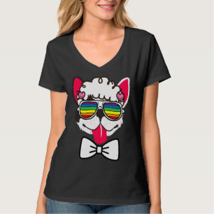 French Bulldog With Albert Einstein Smile T-Shirt