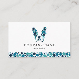French Bulldog with Blue Circles Business Card