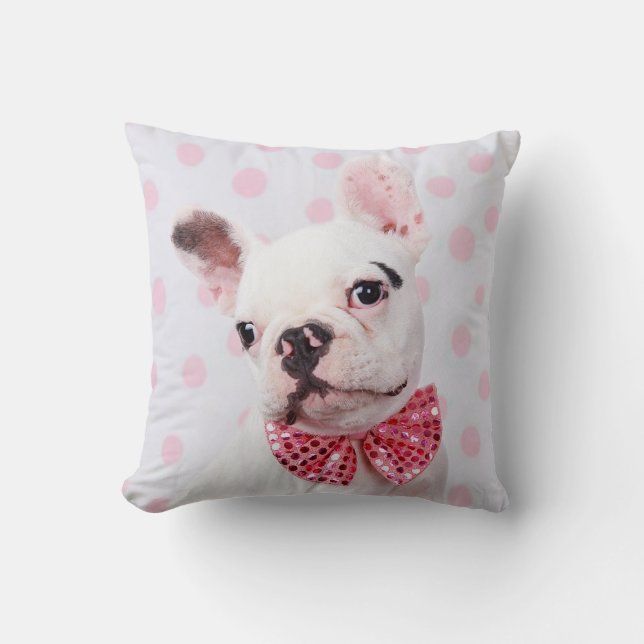 French Bulldog with Bow Tie Cushion (Front)