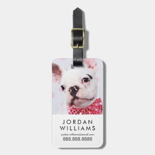 French Bulldog with Bow Tie Luggage Tag