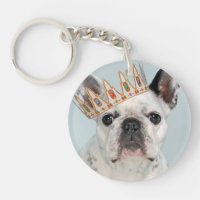 French Bulldog with Crown