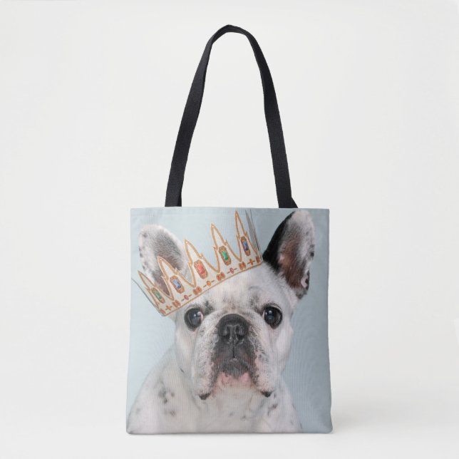 French Bulldog with Crown Tote Bag (Front)