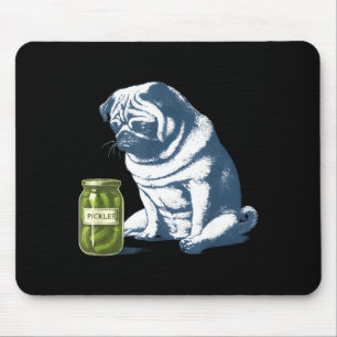 French bulldog with pickle jar funny meme 90s mouse pad