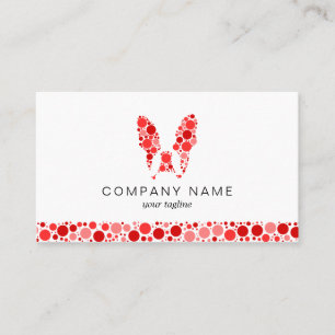 French Bulldog with Red Circles Business Card