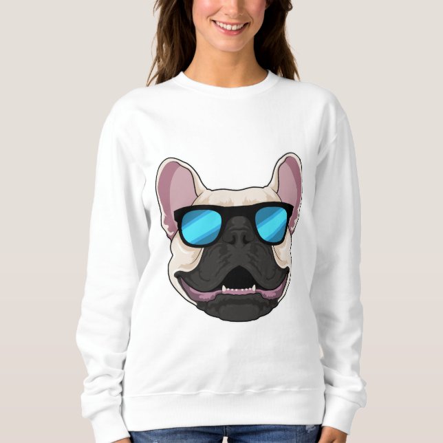 French Bulldog with Sunglasses Sweatshirt (Front)