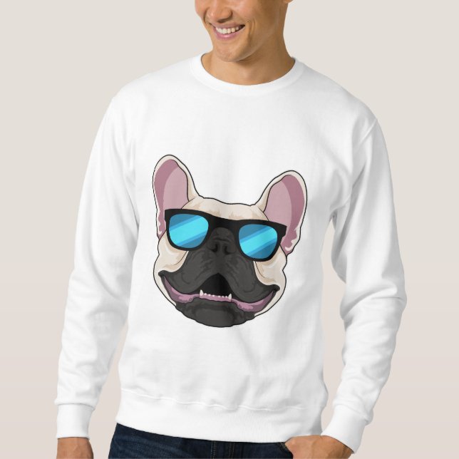 French Bulldog with Sunglasses Sweatshirt (Front)