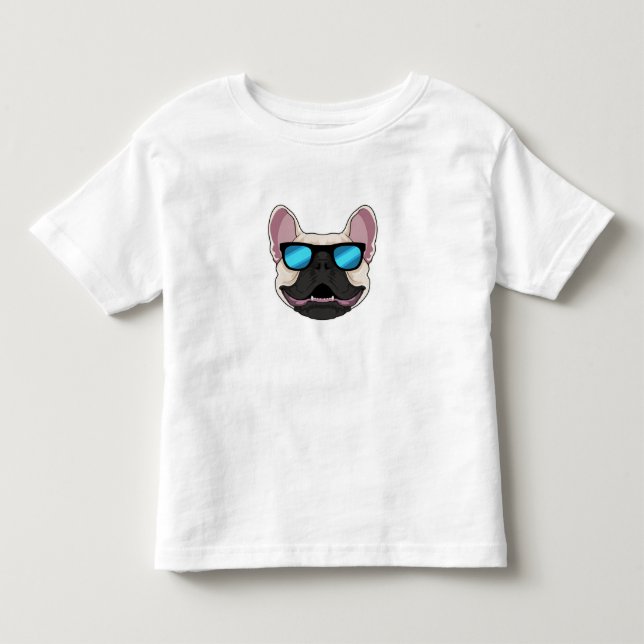 French Bulldog with Sunglasses Toddler T-Shirt (Front)