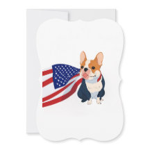 French Bulldog with USA Flag