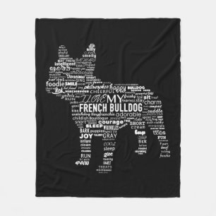 French Bulldog Words T Ways To Describe My French Fleece Blanket